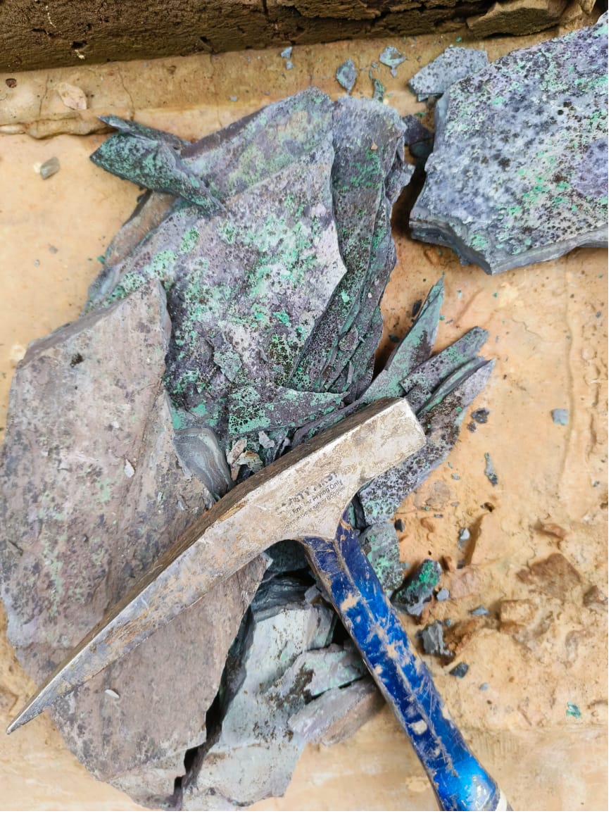 Échantillon de minerai de cuivre